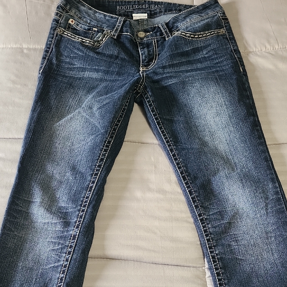 Blue Skinny Jeans with Natural Fading